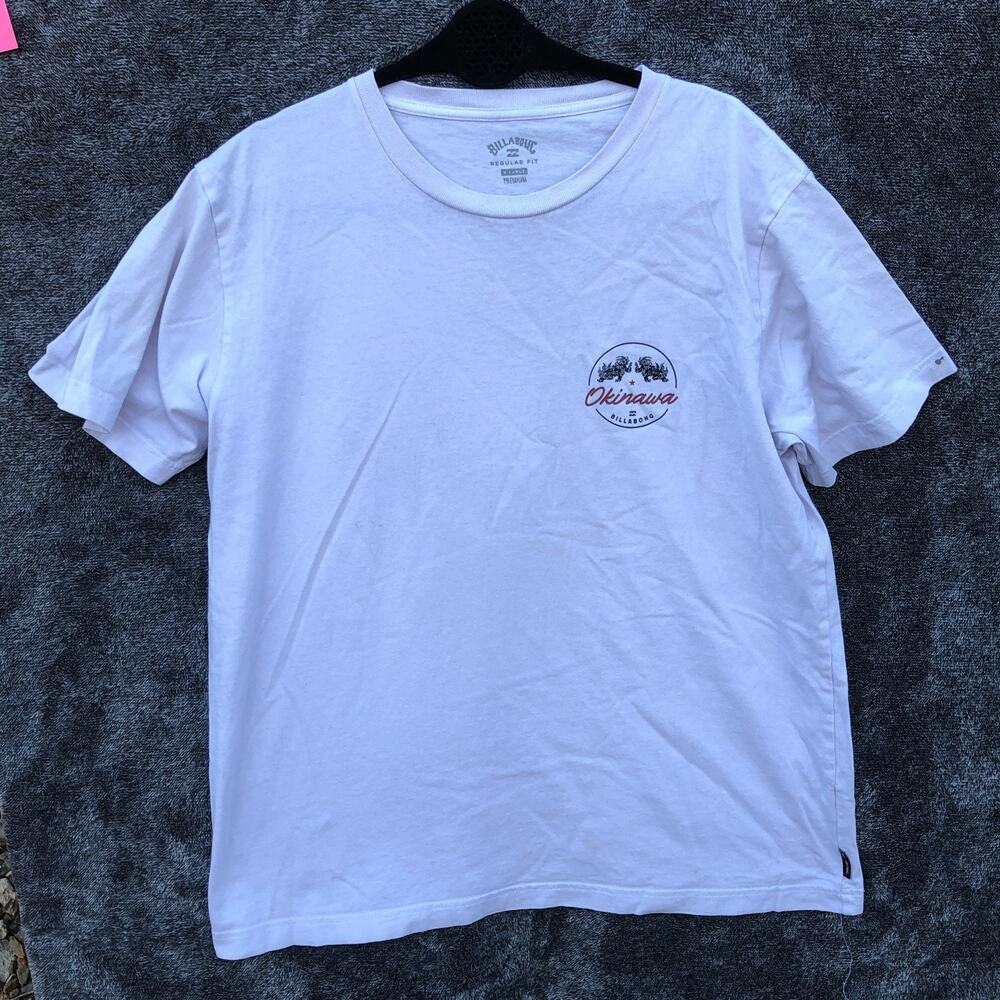 Billabong Premium Shirt Mens XL White Short Sleeve Graphic Crewneck Surf Tee